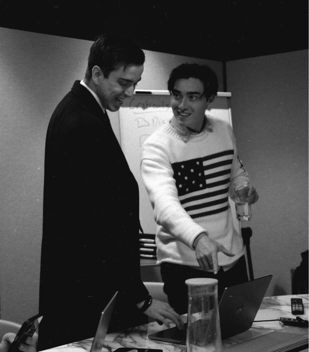 Tom Barclay and a colleague working together